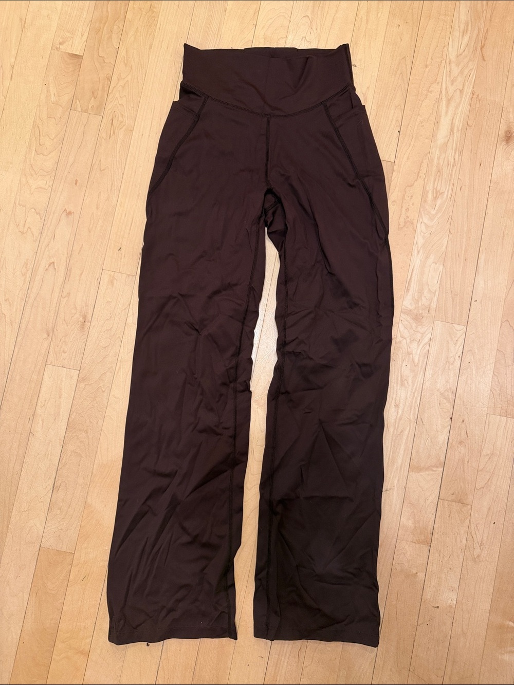 Jockey Wide-Leg High-Rise Yoga Pants - Dark Brown